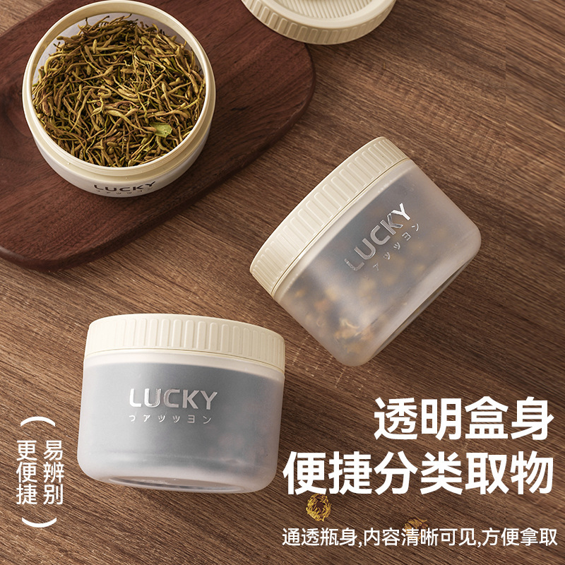 現代シンプル透明円形密封缶食品級コーヒー貯蔵缶携帯型プラスチック間食缶卸売り|undefined