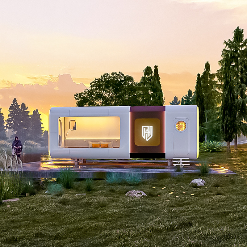 Cápsula espacial Rongjie, casa móvil, casa de huéspedes, habitación con vista a cielo estrellado, solárium, casa inteligente, contenedor tipo cápsula, casa completa.