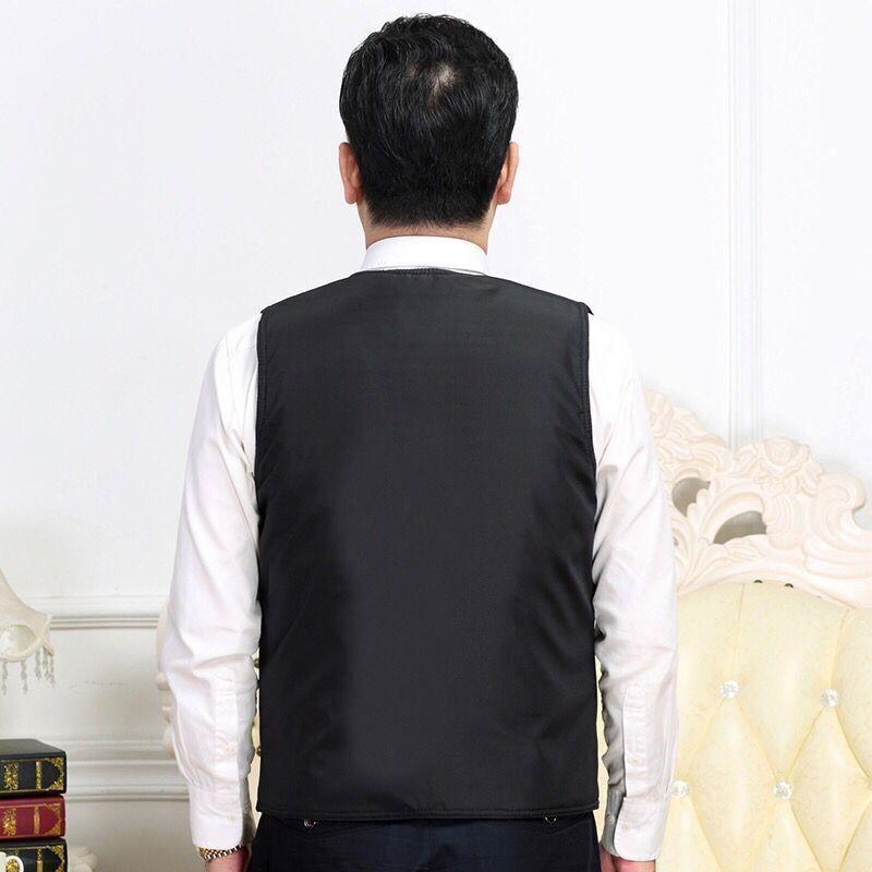 Liner de cabello, papá, hombre de mediana edad, chaleco de caballo, chaleco de algodón grueso.