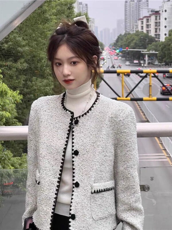 法式小香风短款外套女秋季2025新款高端名媛气质小个子冬季高级感|undefined