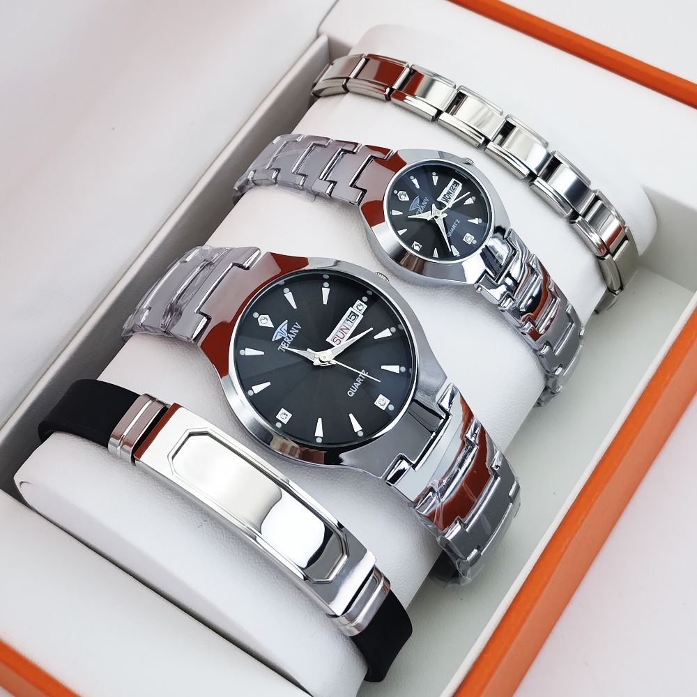 Couples Watch Set Couple High-Looking Watch Bracelet Set Fashionable Men's Watch Women's Watch Jewelry Gift