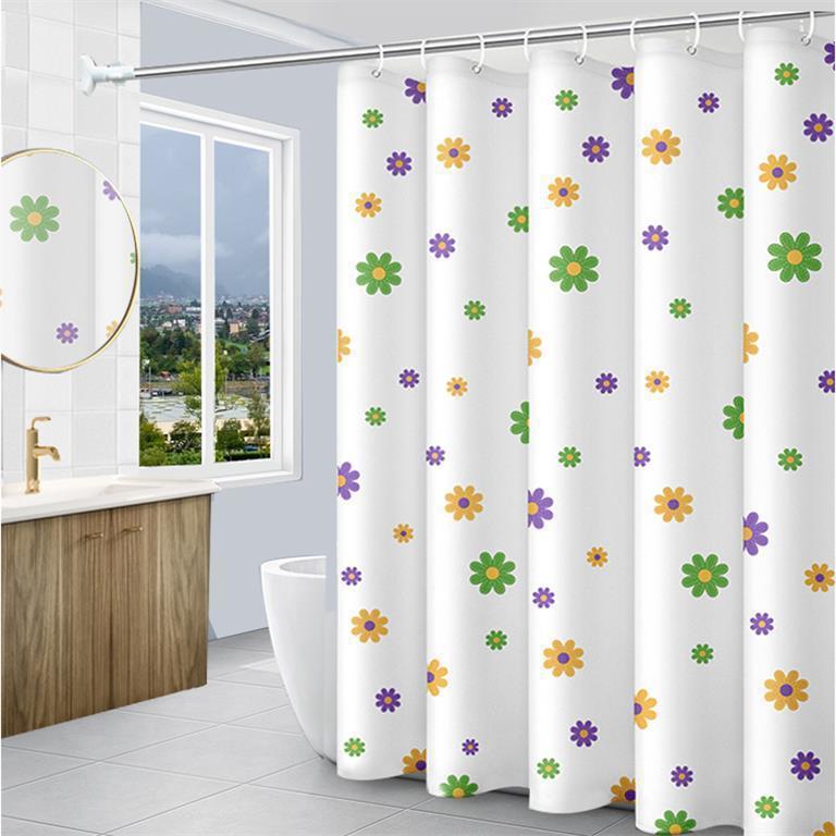 Baño de baño peva cortina de baño impermeable a prueba de agua sin perforación cortina de separación seca y húmeda comercio exterior explosión image 19