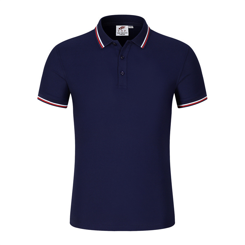 TYF1683#네이비 블루 스트립 60% 면 40% 속건성 섬유