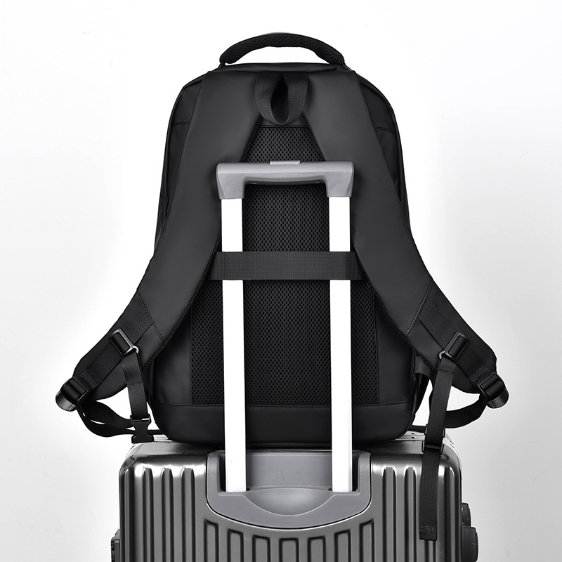 Comercio exterior al por mayor 2024 nueva mochila de película de cuero para hombres de negocios de gran capacidad 15,6 pulgadas mochila escolar para hombres