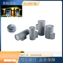 户外壁灯上下射灯铝材防水圆形压铸12w双向别墅门口36w门柱