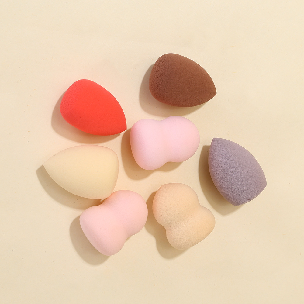 Lmltop color mezclado mini puff 8 paquete mini gota de agua maquillaje belleza huevo traje top-033