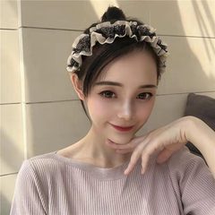 2024韓版新款網紗蕾絲髮箍洗臉外出仙女森氣可愛雪紡氣質大腸頭箍