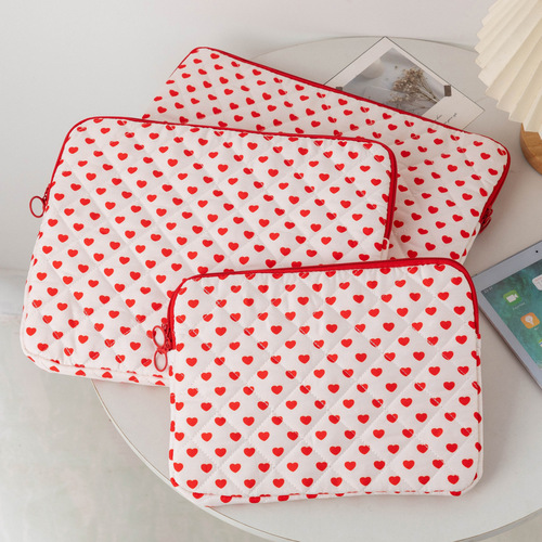 Cross-border classic love model iPad liner pack Apple laptop bag Floral cherry 11 inch 13 inch 15 inch
