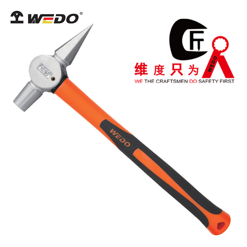 维度品牌 不锈钢工具 不锈钢装柄检验锤 尖头锤