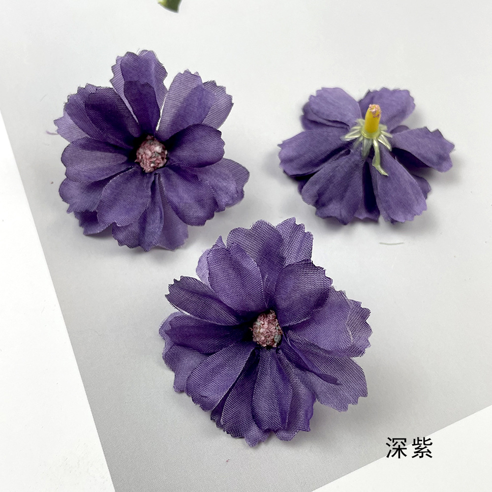 4.5cm núcleo de hierba flor de ciruela DIY hecha a mano material de ropa flores falsas flores decoración de pared de flores
