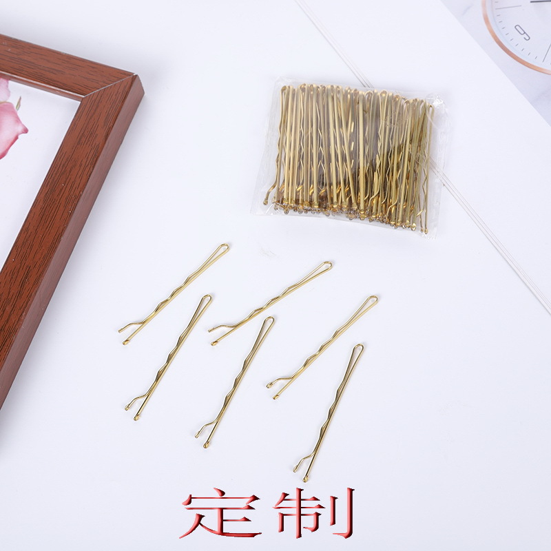 厂家供应 黑色一字夹 镀金色一字夹 女式专用发夹