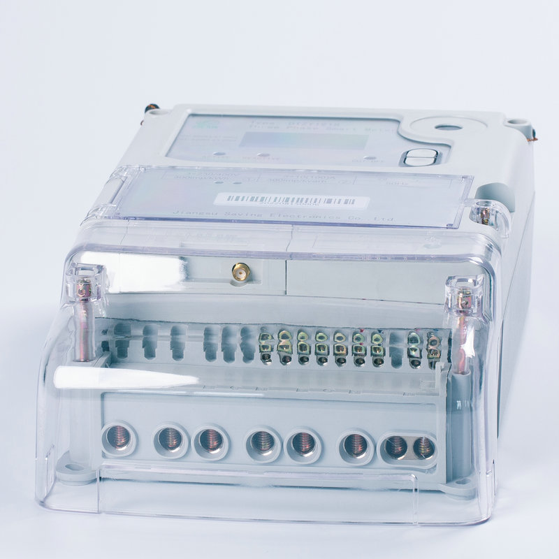 Medidor de Electricidad Prepago para Alquiler de Viviendas con Inserción de Tarjeta, Pantalla en Inglés Completo, Medidor Inteligente Remoto Trifásico