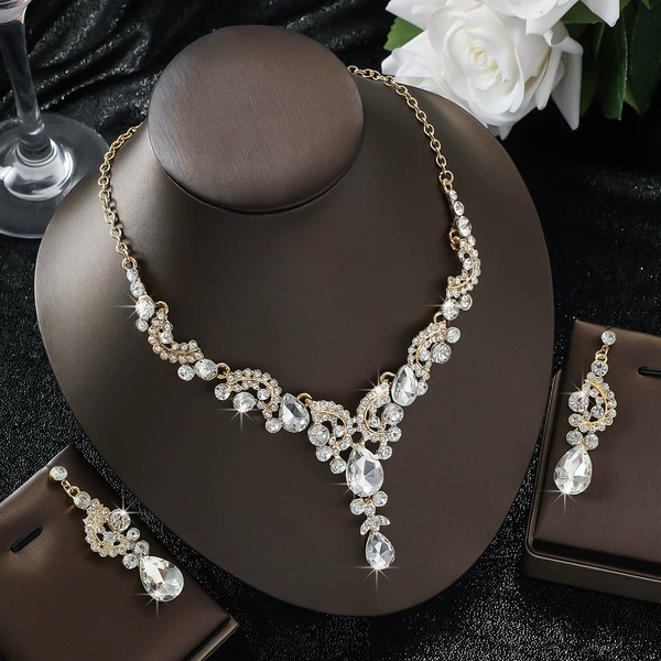 80802302 Gold and White Two-Piece Set