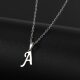 Cross-border explosion letter necklace new fashion simple commuter stainless steel pendant 26 letter necklace women