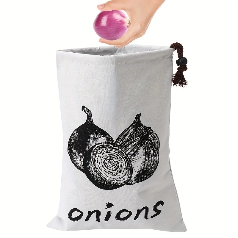 Potato Onion Garlic Storage Bag Reusable Vegetable Storage Bag with Drawstring