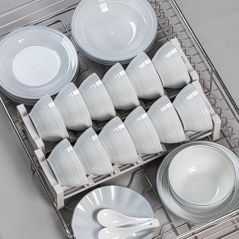 Kangmo Underglaze Colored Bowl Set for Home Use, High Aesthetic Ceramic Single Bowl, Chopsticks, Plate, Housewarming Tableware Combination, Bowl, Plate, and Chopstick Set