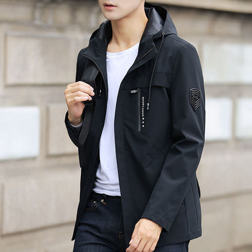 Men's Winter Cotton Jacket with Fleece and Thickening, Mid-Youth Winter Outfit, Long-Sleeved Cotton Puffer Jacket, Warm and Cold-Proof Men