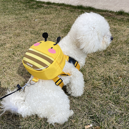 Pet bag, dog outing snacks, self-made backpack, cute small dog bag, dog bag, puppy can hang leash