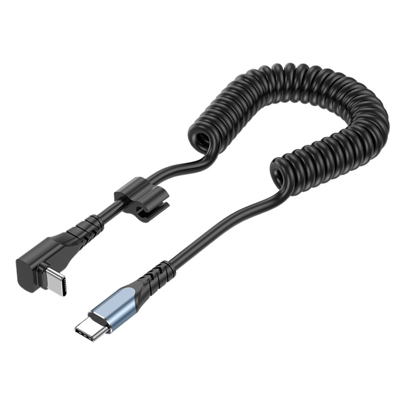 PD cable de datos telescópica primavera TYPE-C cable de carga del coche adecuado para Tesla Model3/Y teléfono móvil cable de carga rápida