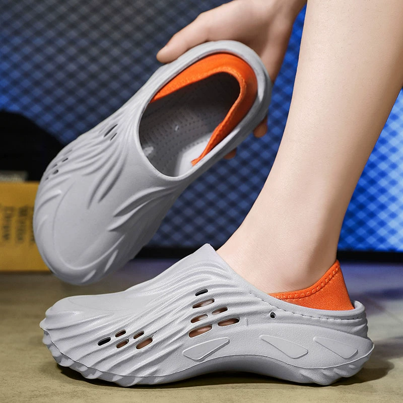 Мужские летние сандалии Croc, новые, двойного назначения, для вождения, с мягкой подошвой, домашние, кокосовые, нескользящие.