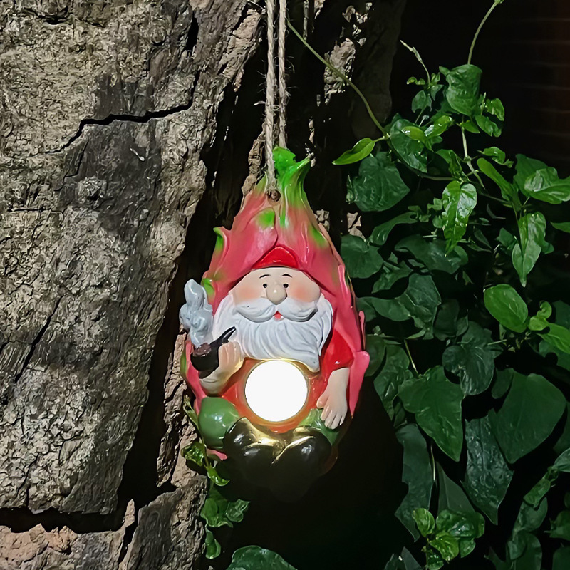 Cross-border new product fruit elf ornament resin garden dwarf statue potted plant decoration wall-mounted pastoral style