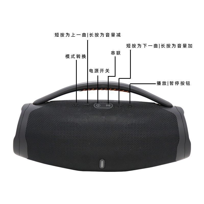 华强北大战神BOOMS BOX3代蓝牙音箱大音量重低音炮户外便携手提响|undefined