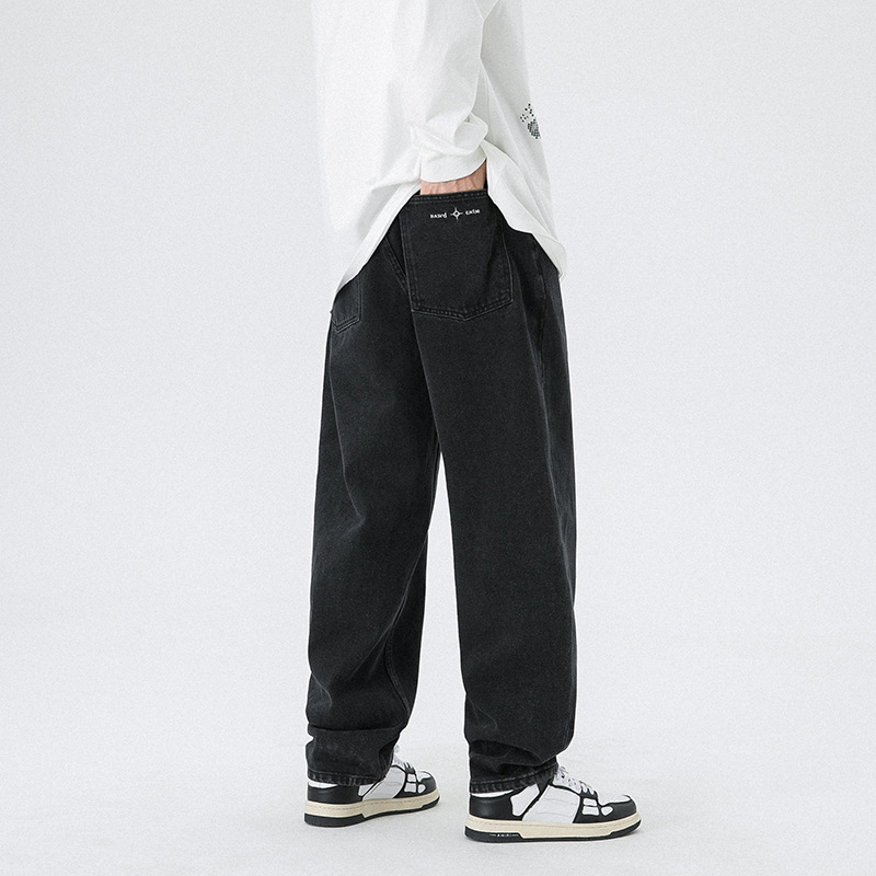 Zhang Jiani y Bai Yufan's Spring Festival Gala unisex jeans de pierna recta 2025 pantalones sueltos casuales de pierna ancha para todas las estaciones