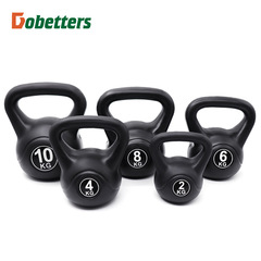 Plastic filled iron sand kettlebell lifting kettlebell fitness equipment dumbbell male and female strength training kettlebell