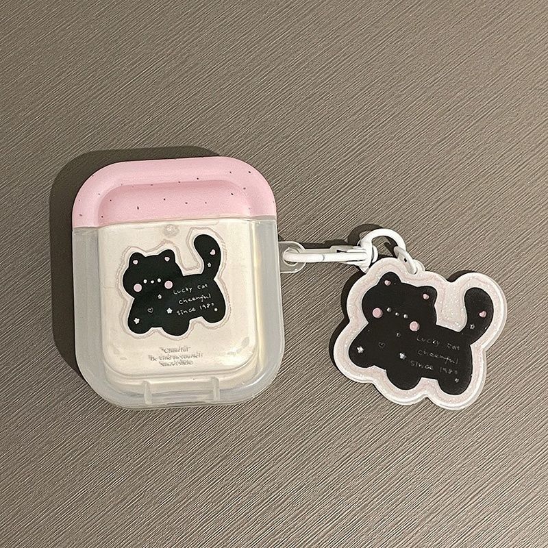 Capa de polvo para gatos negros para AirPods4 generación de Apple auriculares AirPodspro2 caso Bluetooth 5 generación