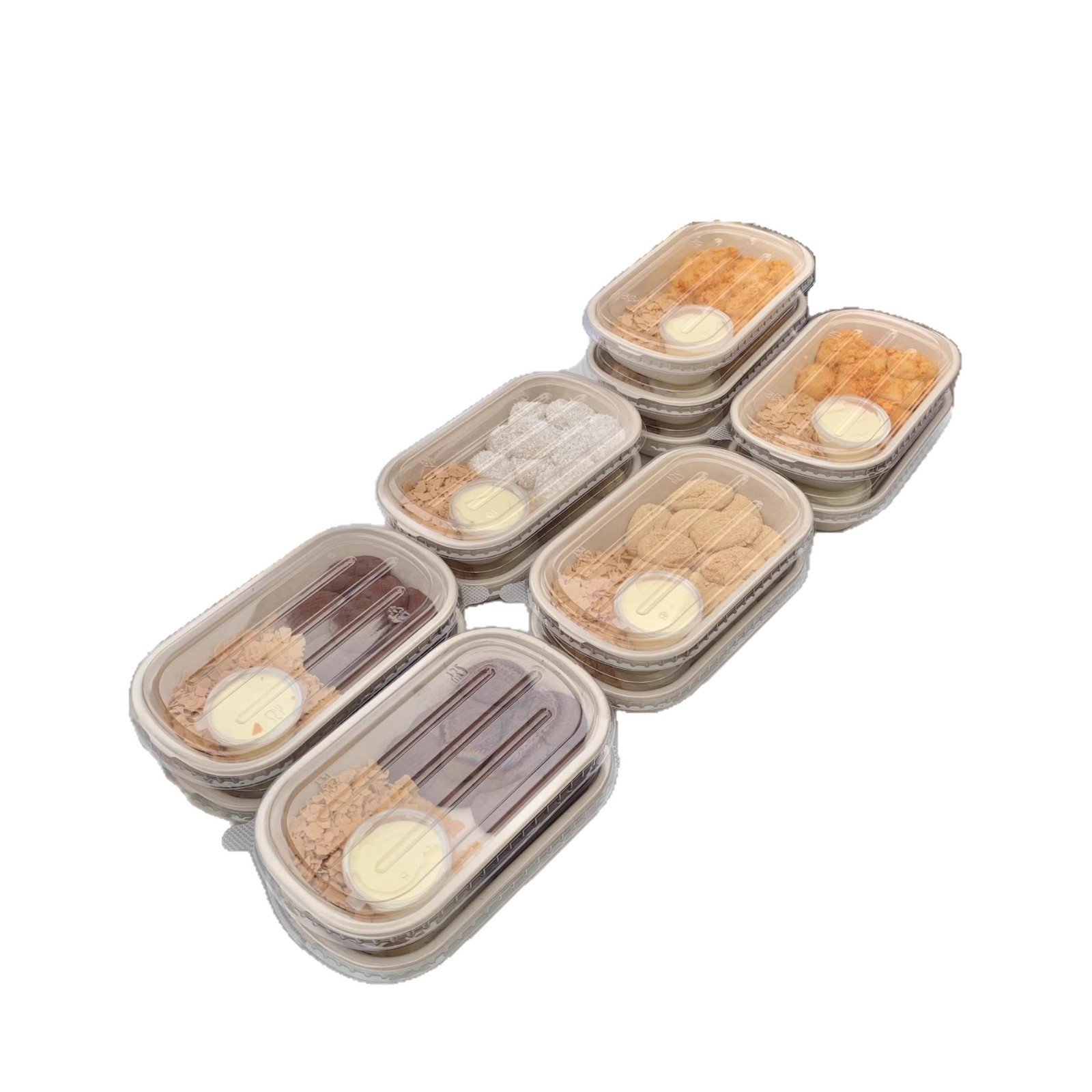 Pequeño libro rojo, caja de embalaje de batata de cápsula, caja de bento de pulpa de doble cuadro, taza de tapa transparente de 850ml