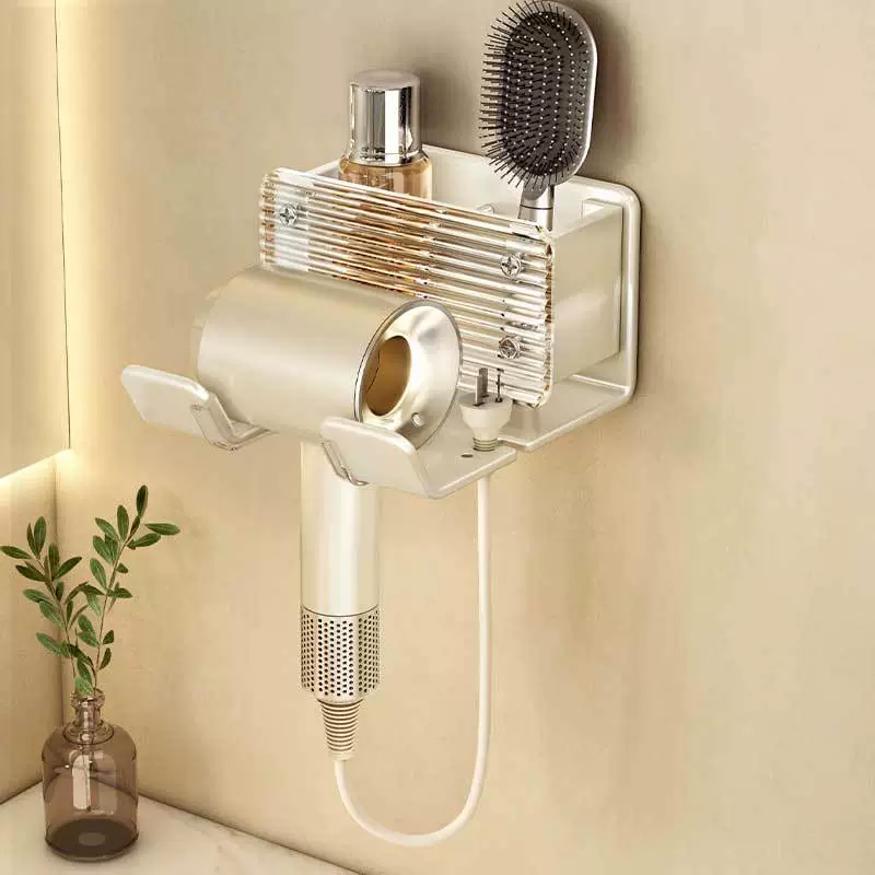 Стеллаж для хранения фена без перфорации, кронштейн для ванной комнаты, настенный стеллаж для хранения фена Dyson