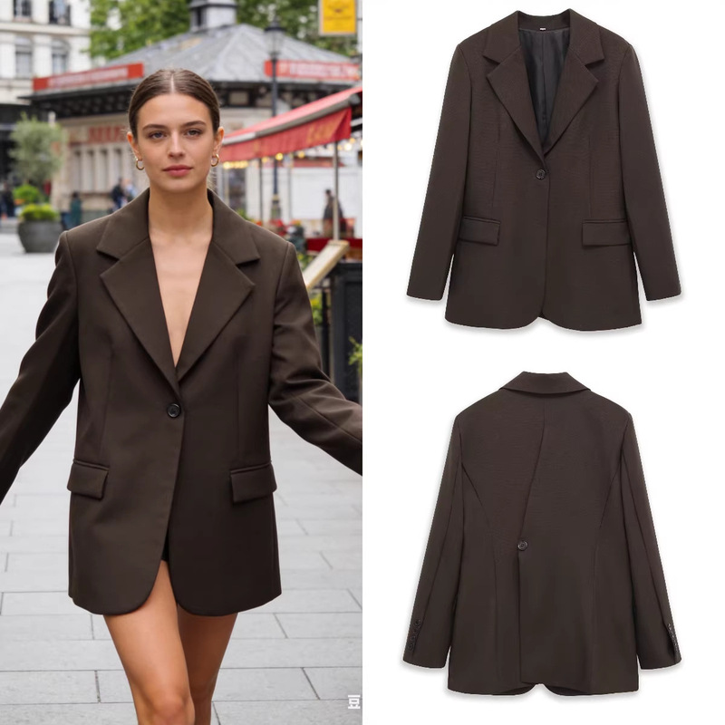Z Brand Foreign Trade Cross-Border In-Stock European and American Style Women's Clothing 2026Za Spring New Fashion Slim-Fit Blazer Z Brand Foreign Trade Cross-Border In-Stock European and American Style Women's Clothing 2026Za Spring New Fashion Slim-Fit Blazer