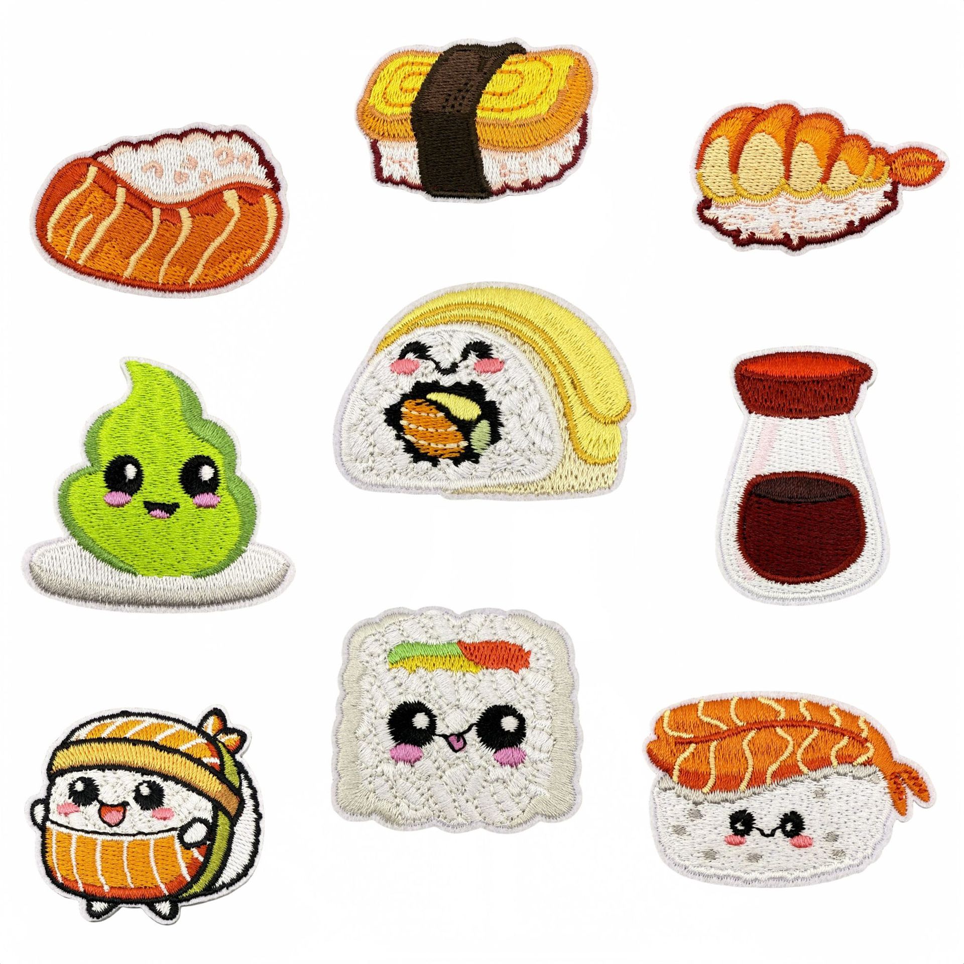 可爱卡通美味食物刺绣布贴电脑绣花服装辅料熨烫贴片补丁配饰现货