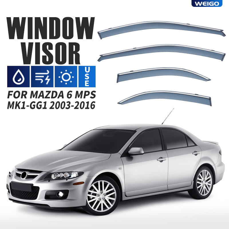 适用于马自达6 MPS晴雨挡扰流板遮阳板Mazda 6 MPS Window visor