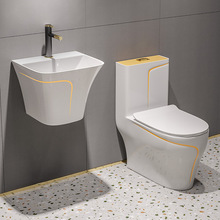 彩色马桶外贸出口座便器厂家批发彩金坐便器金线