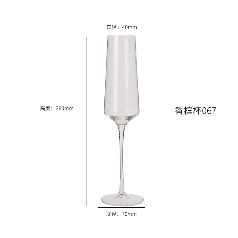 Tazas de vidrio de alto valor de visualización casera tazas de cristal tazas de champán tazas de vidrio de alto nivel