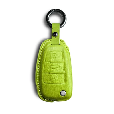 Car key bag — A3 A6L Q5L A8L - audi-c-model-avocado-green-cover-round-buckle