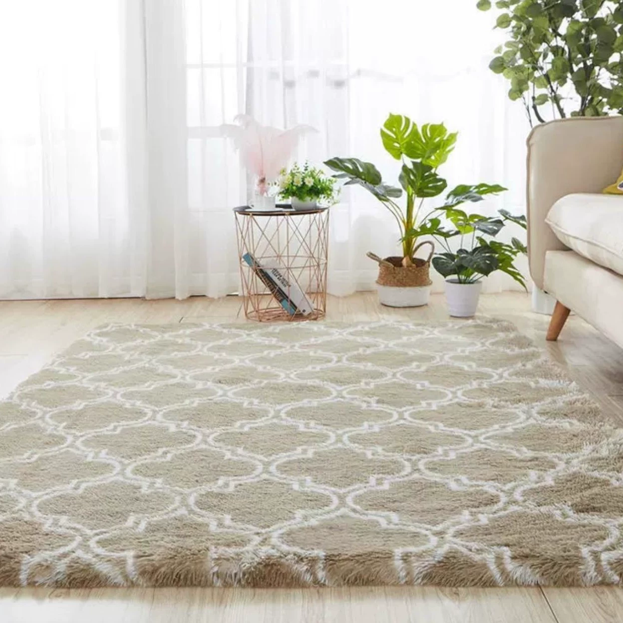 Rectangular Gradient Rug, Nordic Style, plush microfiber, multiple sizes 40×60–200×400 cm