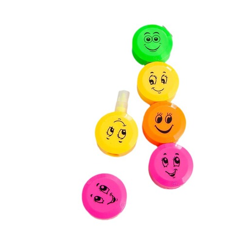 Changeable pen, pull-and-patch, grasp fruit color, Lunar New Year, festival, Valentine's Day, stack into a round-shaped set, integrated smiley face highlighter