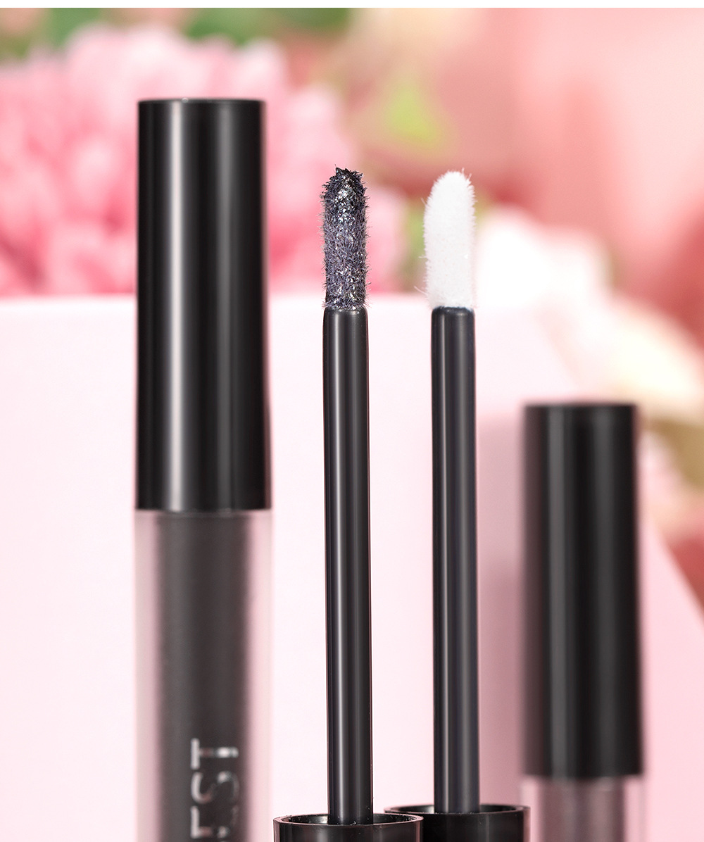 QIBEST Cross-border Cement Grey Eyeshadow Liquid Matte Pearlescent Fine Flash Dark Style European and American punk Smoky Eye Eyeshadow Liquid undefined