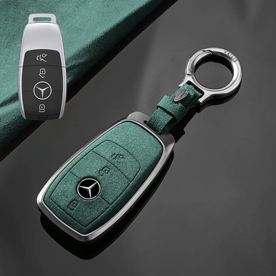 Car key bag: glc a180 eqb car - no-specifications-mercedes-benz-b-tarnish-aluminum-alloy-dark-green-suede-upgrade-ring-buckle