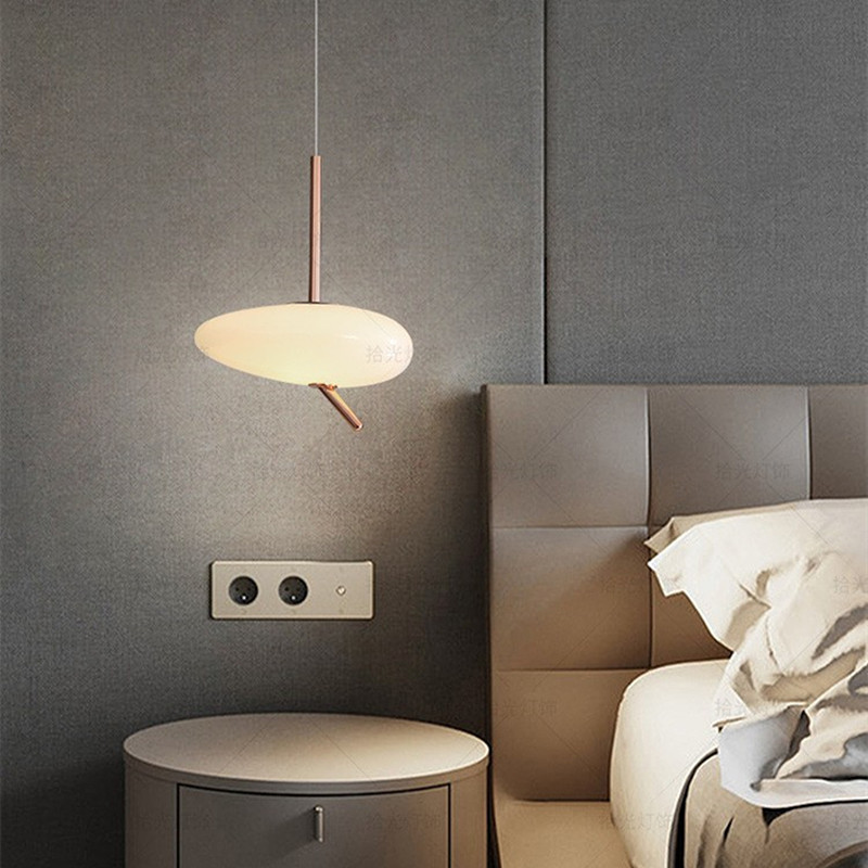 Restaurant Small Pendant Light Nordic Style Simple Pebble Touch Lamp Designer Bar Counter Bedroom Bedside Lamp Home Decor
