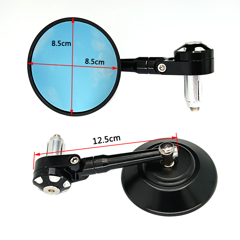 Cross-border hot selling motorcycle handle mirror modified aluminum alloy rearview mirror folding HD universal rearview mirror handlebar mirror