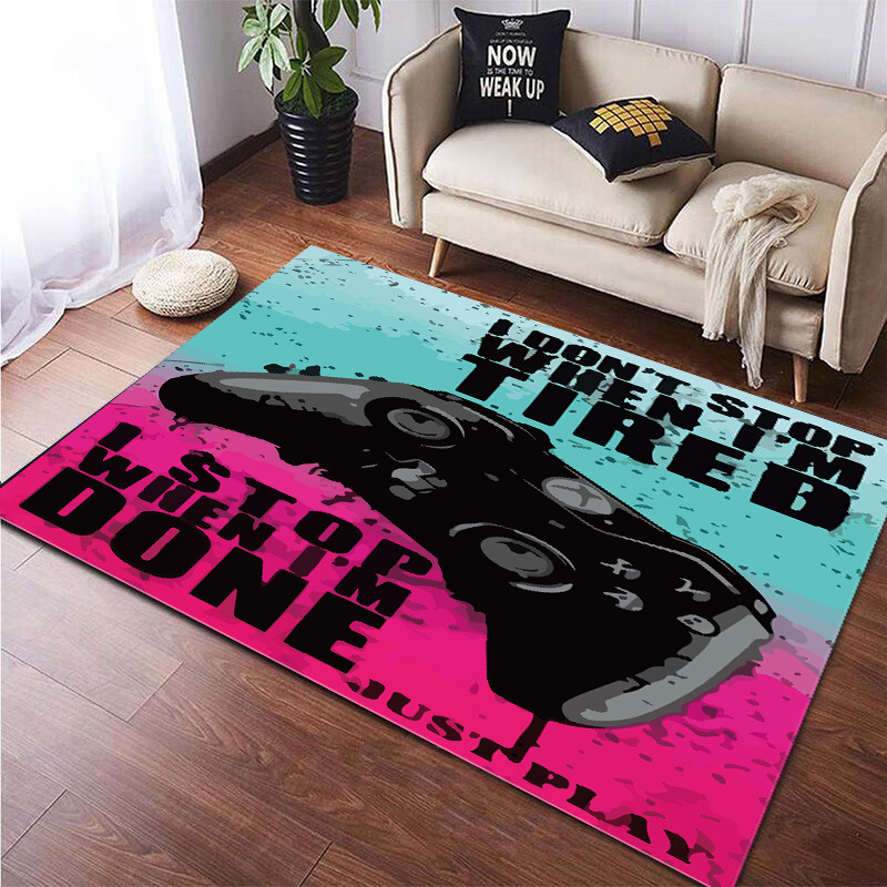 Transfronterizo de dibujos animados cyberpunk alfombra videojuego dormitorio alfombra sala de juego Sala creativa e-sports alfombra de piso