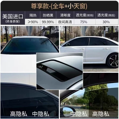 Automotive Film: Windshield, Sunscreen, Heat Insulation Film - full-car-package-including-construction-exclusive-model-medium-privacy-full-car-package-small-sunroof