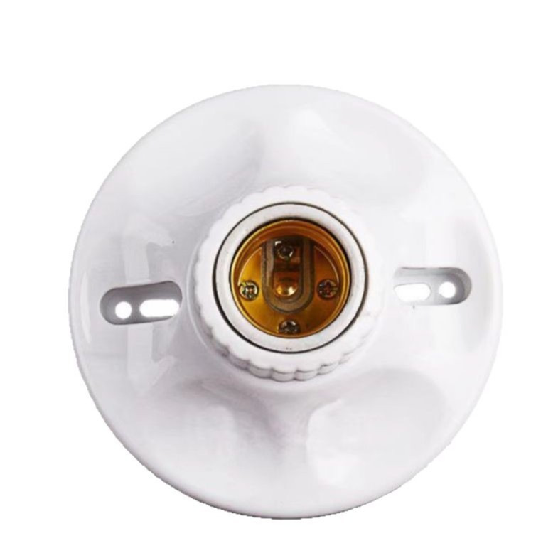 E27 portalámparas de boca de tornillo portalámparas de cerámica tipo techo de ingeniería casa bombilla led portalámparas impermeables con rosca portalámparas de baquelita