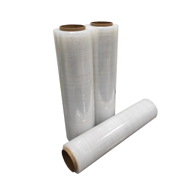 Película estirable de PE 450mm500mm embalaje logístico película estirable al por mayor multiespecificación máquina blanca transparente
