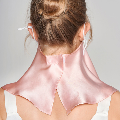 Summer silk sunscreen mask UV protection mulberry silk enlarged neck guard sunshade cycling breathable veil for women