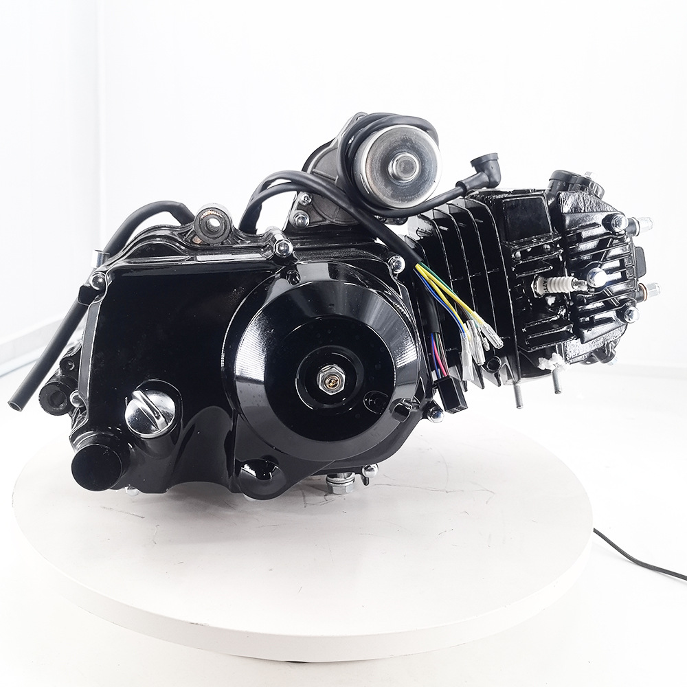 110Cc125Cc Engine Assembly for Atv Go-Kart, 3 Forward Gears with Reverse Gear 3+1, Black Aluminum Cylinder