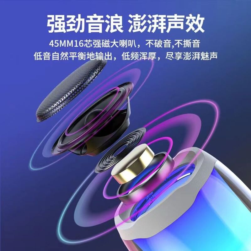 新型脈動プルース4全画面携帯型光彩発光無線ブルートゥース小型スピーカー小型家庭用サブウーファ|undefined